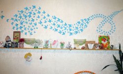 Узоры из бабочек для декора детской комнаты